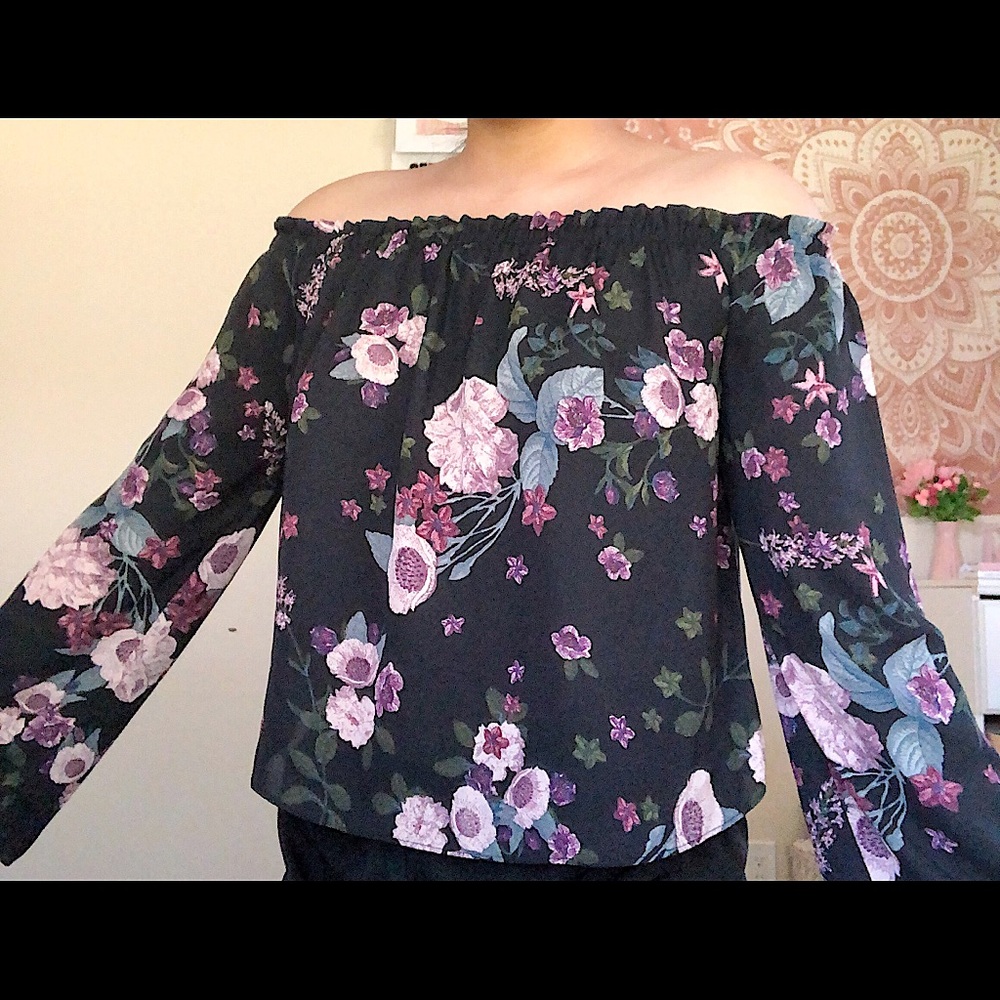 Off-The-Shoulder Floral Top